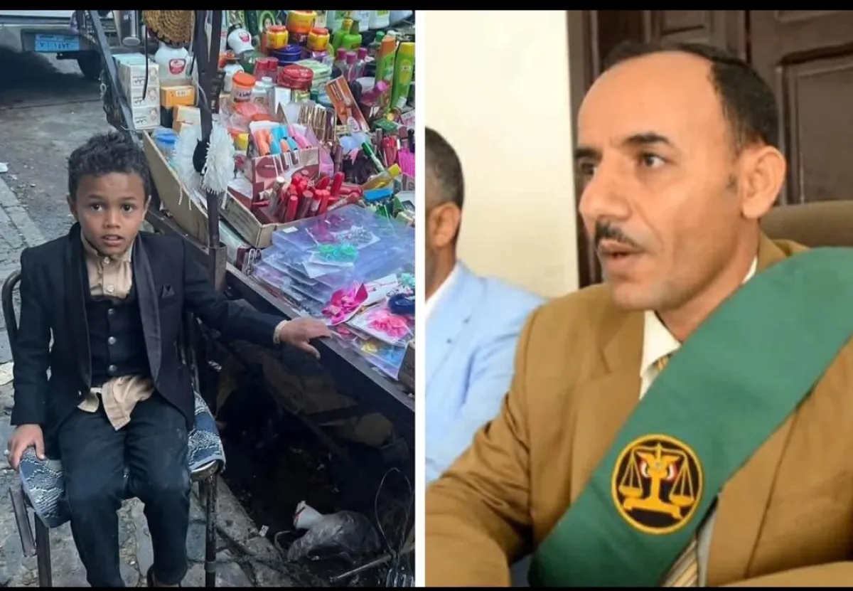 فضيحة قضائية في إب..  رئيس محكمة في إب يعتقل اب وجد طفل تشاجر مع ابنائه ويطالب بنفيه