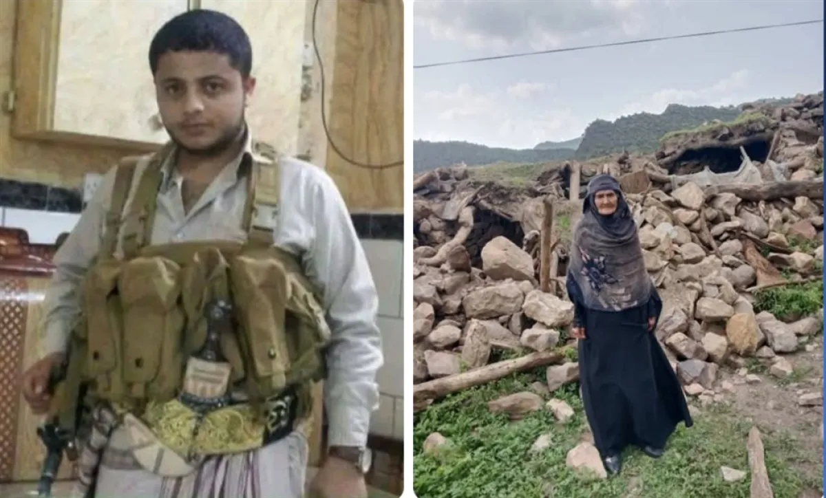 مسلح حوثي يهدم منزل امرأة مسنة في العدين بإب