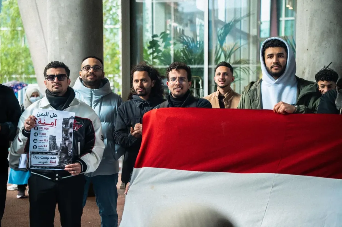 تواصل اعتصام طالبي اللجوء اليمنيين في لاهاي لأكثر من شهر