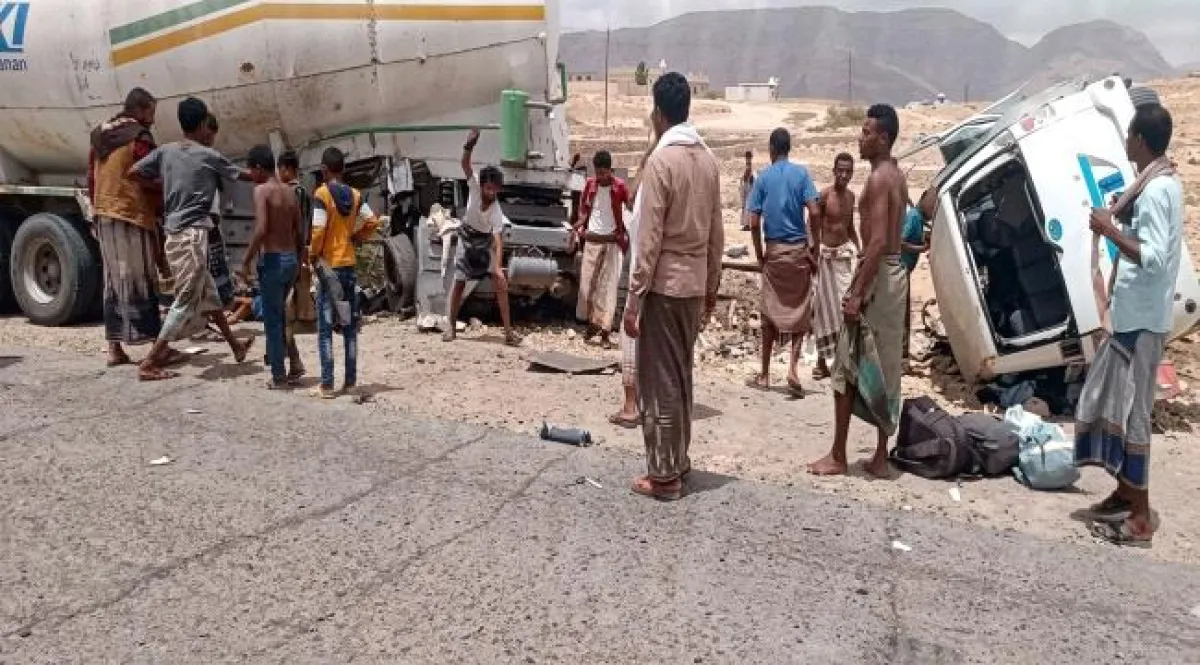 وفاة 3 أشخاص بحادث مروع في منطقة العيون حضرموت
