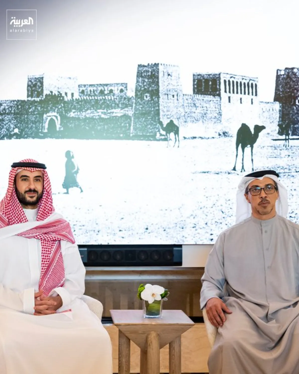 منصور بن زايد وخالد بن سلمان يبحثان مستجدات المنطقة في أبوظبي